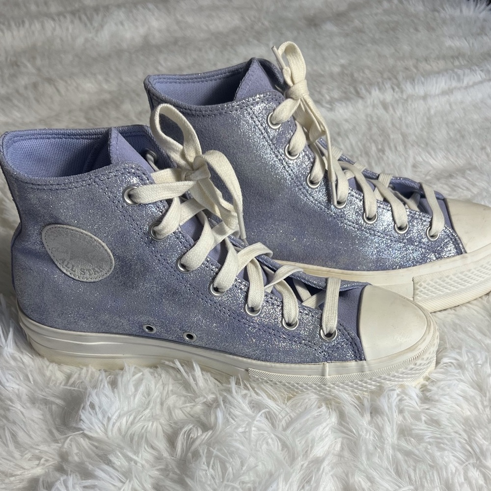 Chuck Taylor All Star Lift Platform Suede Shimmer - Picture 2 of 12